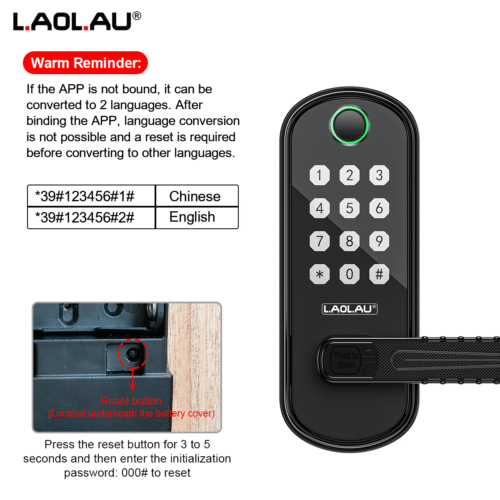 L.AOL.AU B04 smart Fingerprint door lock
