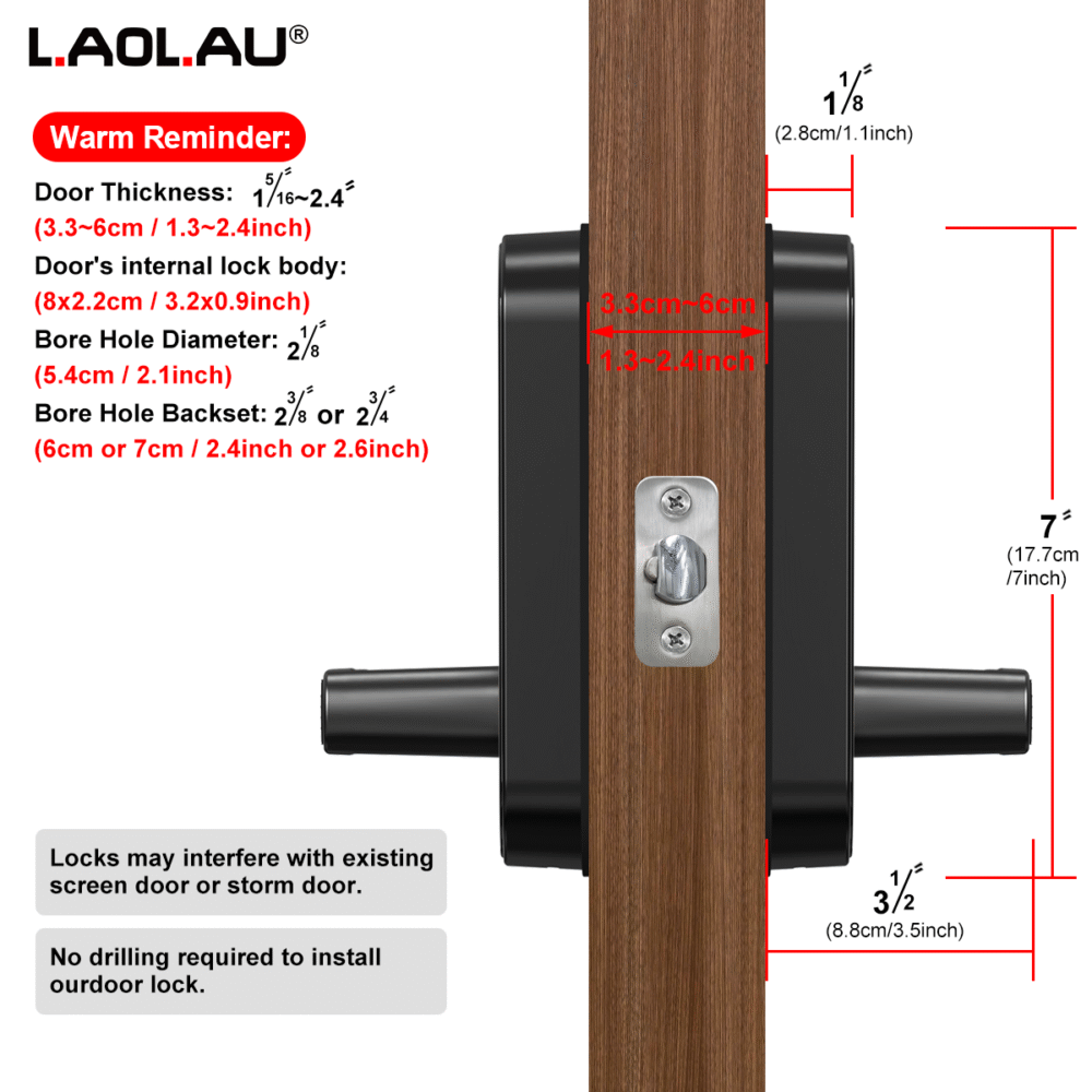 L.AOL.AU B04 smart Fingerprint door lock