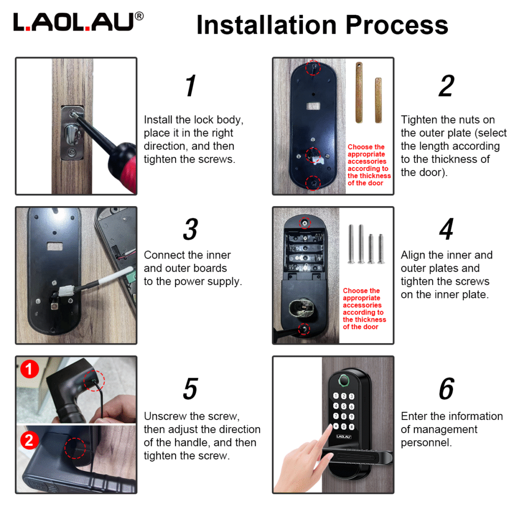 L.AOL.AU B04 smart Fingerprint door lock